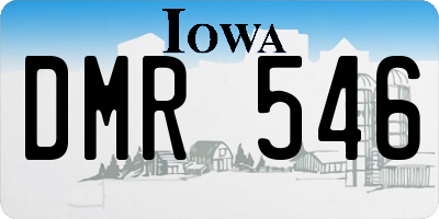 IA license plate DMR546