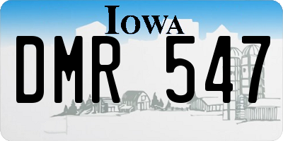 IA license plate DMR547