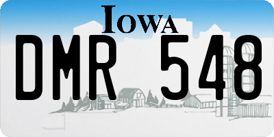 IA license plate DMR548