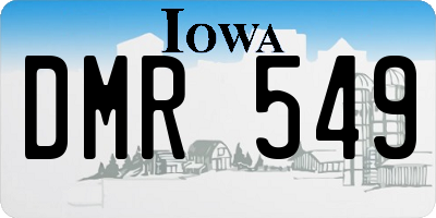 IA license plate DMR549