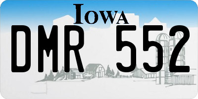 IA license plate DMR552
