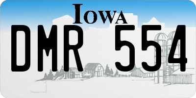 IA license plate DMR554