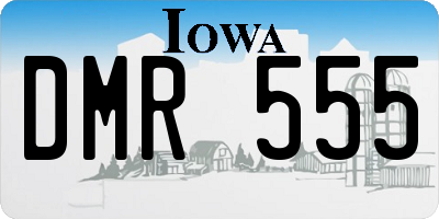 IA license plate DMR555