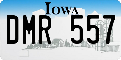 IA license plate DMR557