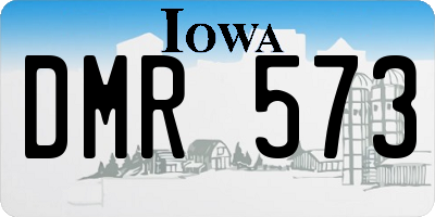 IA license plate DMR573