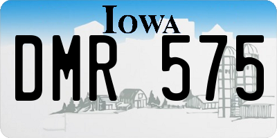 IA license plate DMR575