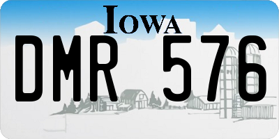IA license plate DMR576