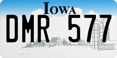 IA license plate DMR577
