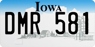 IA license plate DMR581