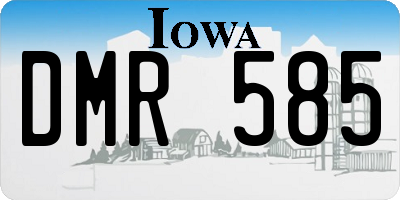 IA license plate DMR585