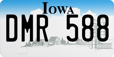 IA license plate DMR588
