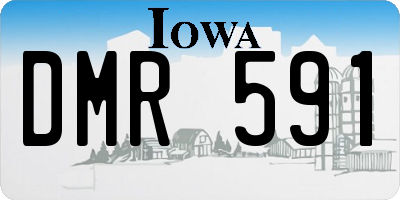 IA license plate DMR591