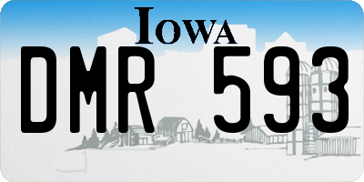 IA license plate DMR593