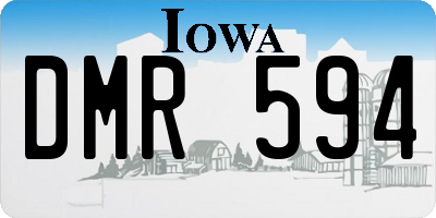 IA license plate DMR594