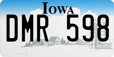 IA license plate DMR598