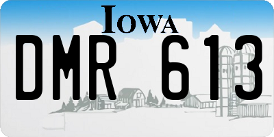 IA license plate DMR613