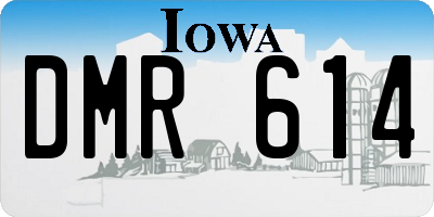 IA license plate DMR614
