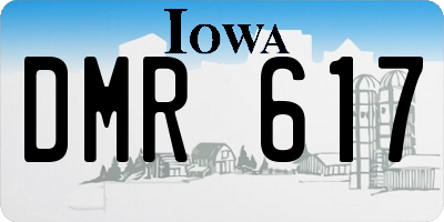 IA license plate DMR617