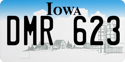 IA license plate DMR623