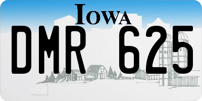 IA license plate DMR625
