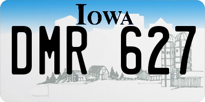 IA license plate DMR627