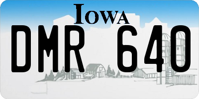 IA license plate DMR640