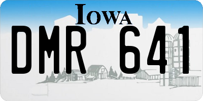 IA license plate DMR641