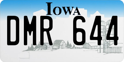 IA license plate DMR644
