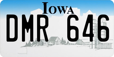 IA license plate DMR646