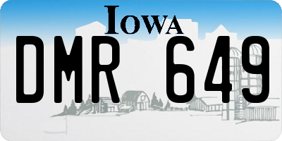 IA license plate DMR649