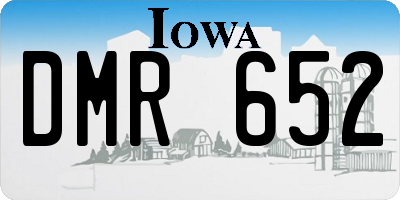 IA license plate DMR652