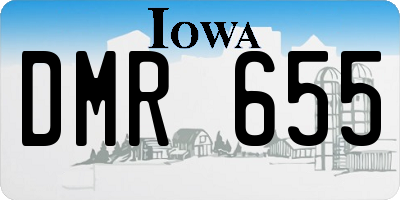 IA license plate DMR655
