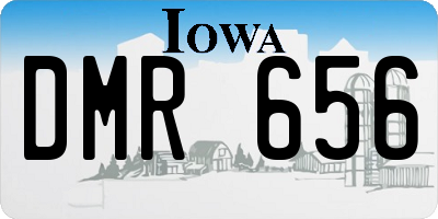 IA license plate DMR656