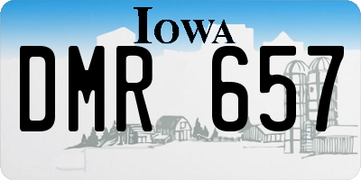 IA license plate DMR657