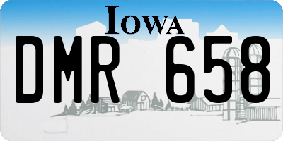IA license plate DMR658