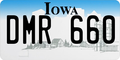 IA license plate DMR660