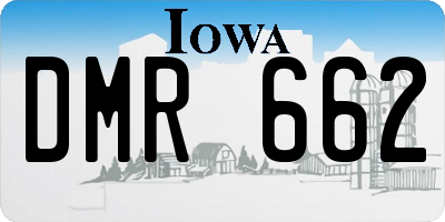 IA license plate DMR662