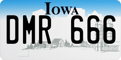 IA license plate DMR666