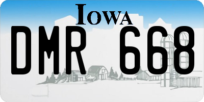 IA license plate DMR668