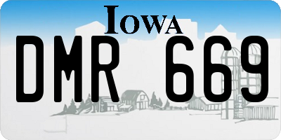 IA license plate DMR669