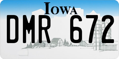 IA license plate DMR672