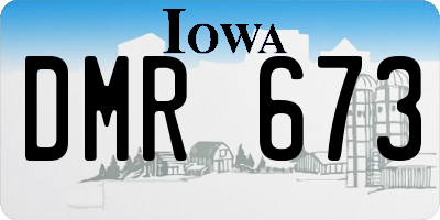 IA license plate DMR673