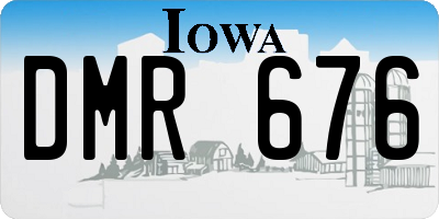 IA license plate DMR676