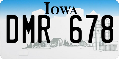 IA license plate DMR678