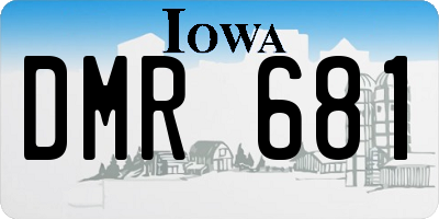 IA license plate DMR681
