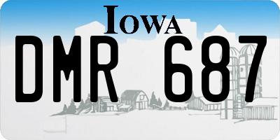 IA license plate DMR687