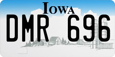 IA license plate DMR696