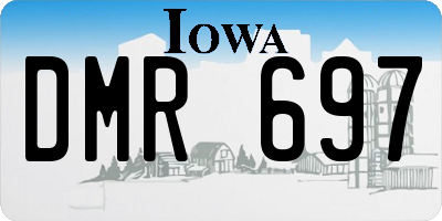 IA license plate DMR697