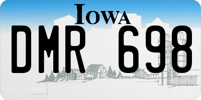 IA license plate DMR698