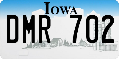 IA license plate DMR702